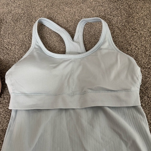 Bundle of 2 Padded Ribbed Tank Top Set - Pink and Blue - Picture 7 of 9